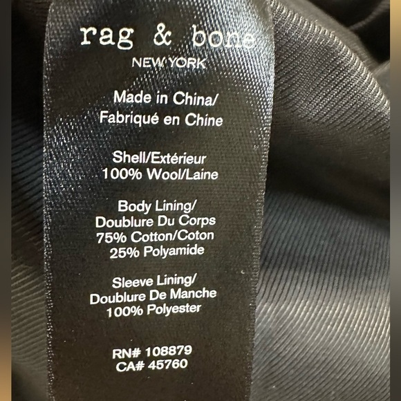 Rag & Bone Wool Tan Camel Hair Peacoat Coat  Size XS or 0 - Picture 9 of 16